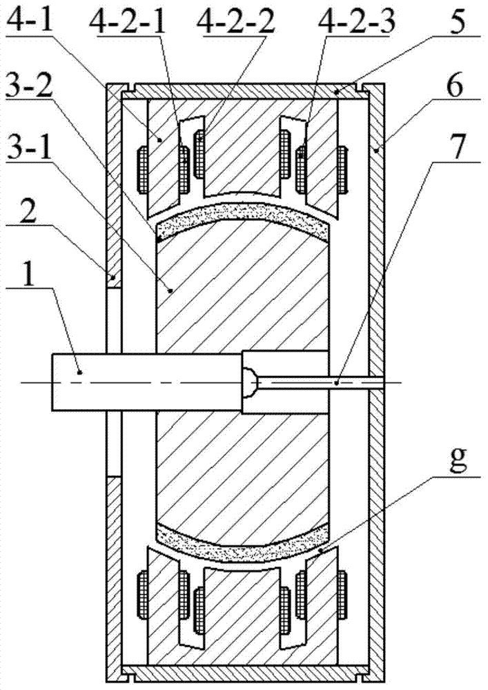 Cambered surface type two-degree-of-freedom permanent magnet in-wheel motor