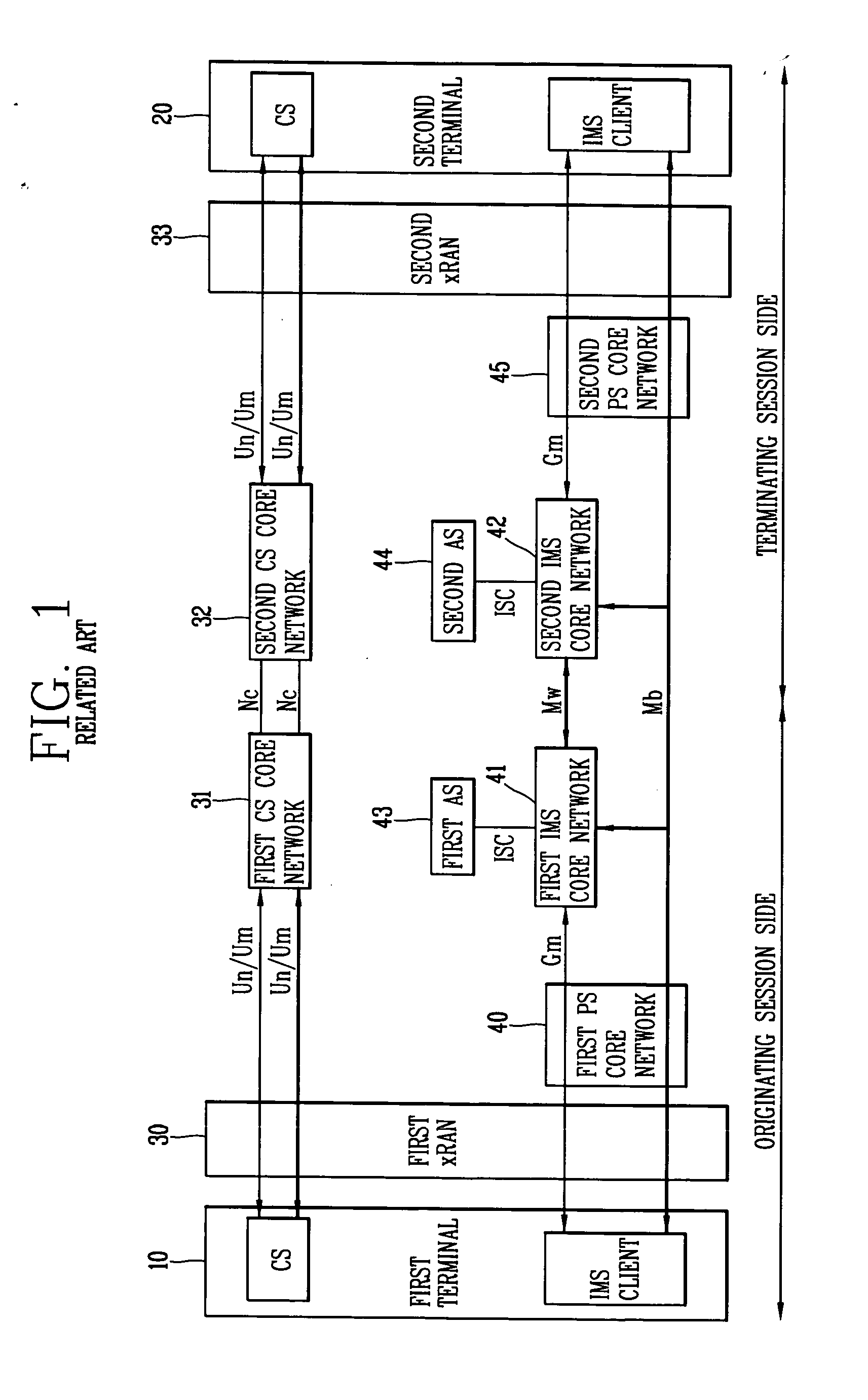 Terminal, method and system for performing combination service using terminal capability version