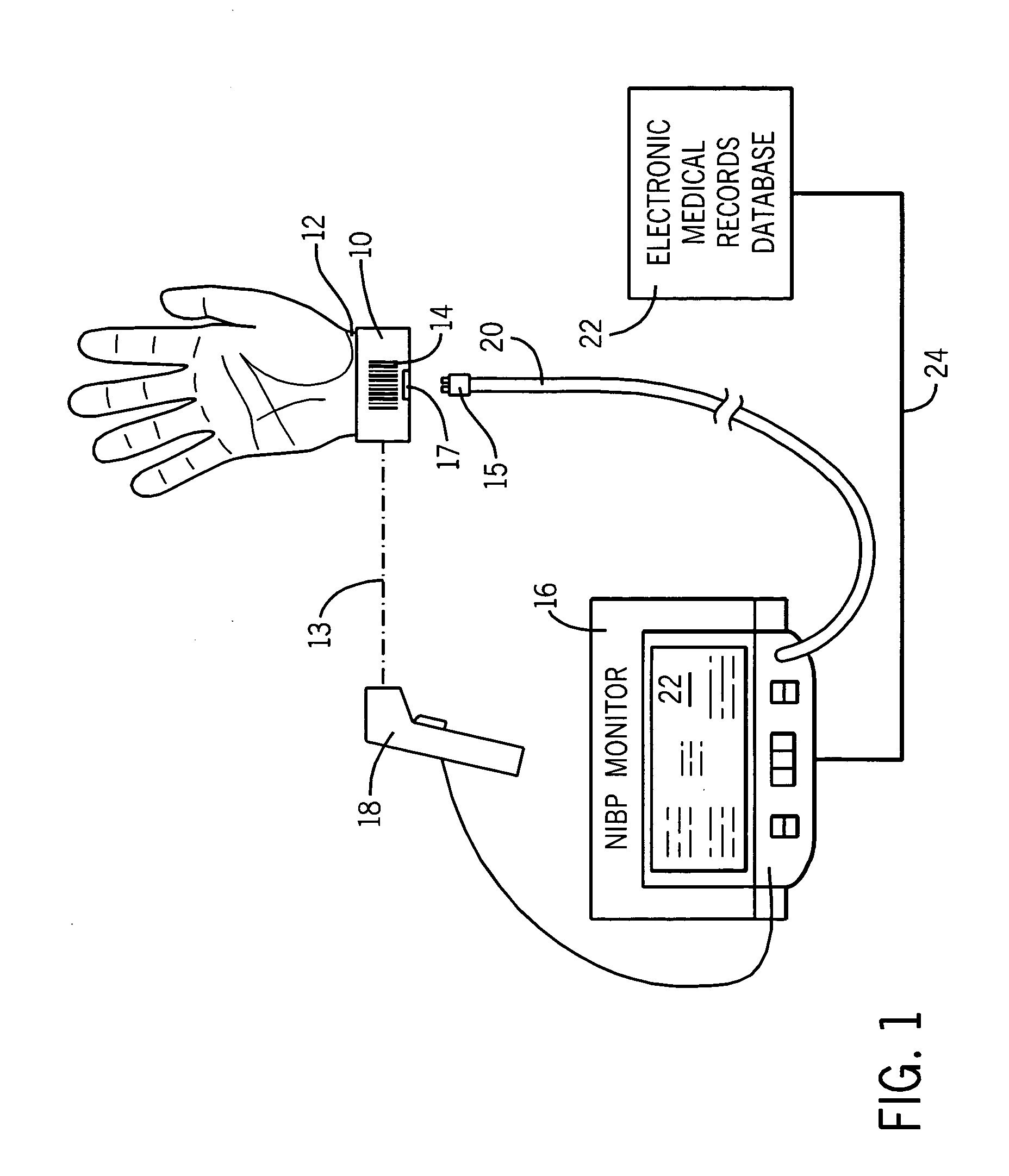 Apparatus, system and method for collecting non-invasive blood pressure readings