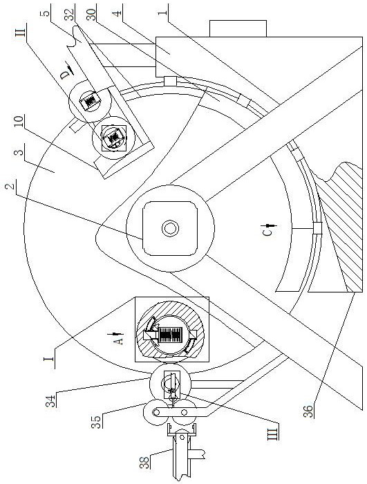 An automatic wire take-up device for bow height torsion detection wire