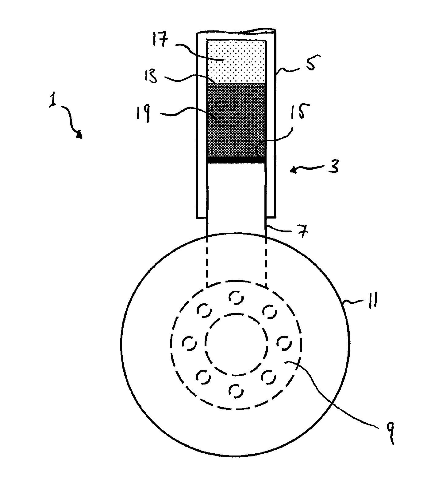 Shock absorber and a method of determining the level of liquid in a shock absorber