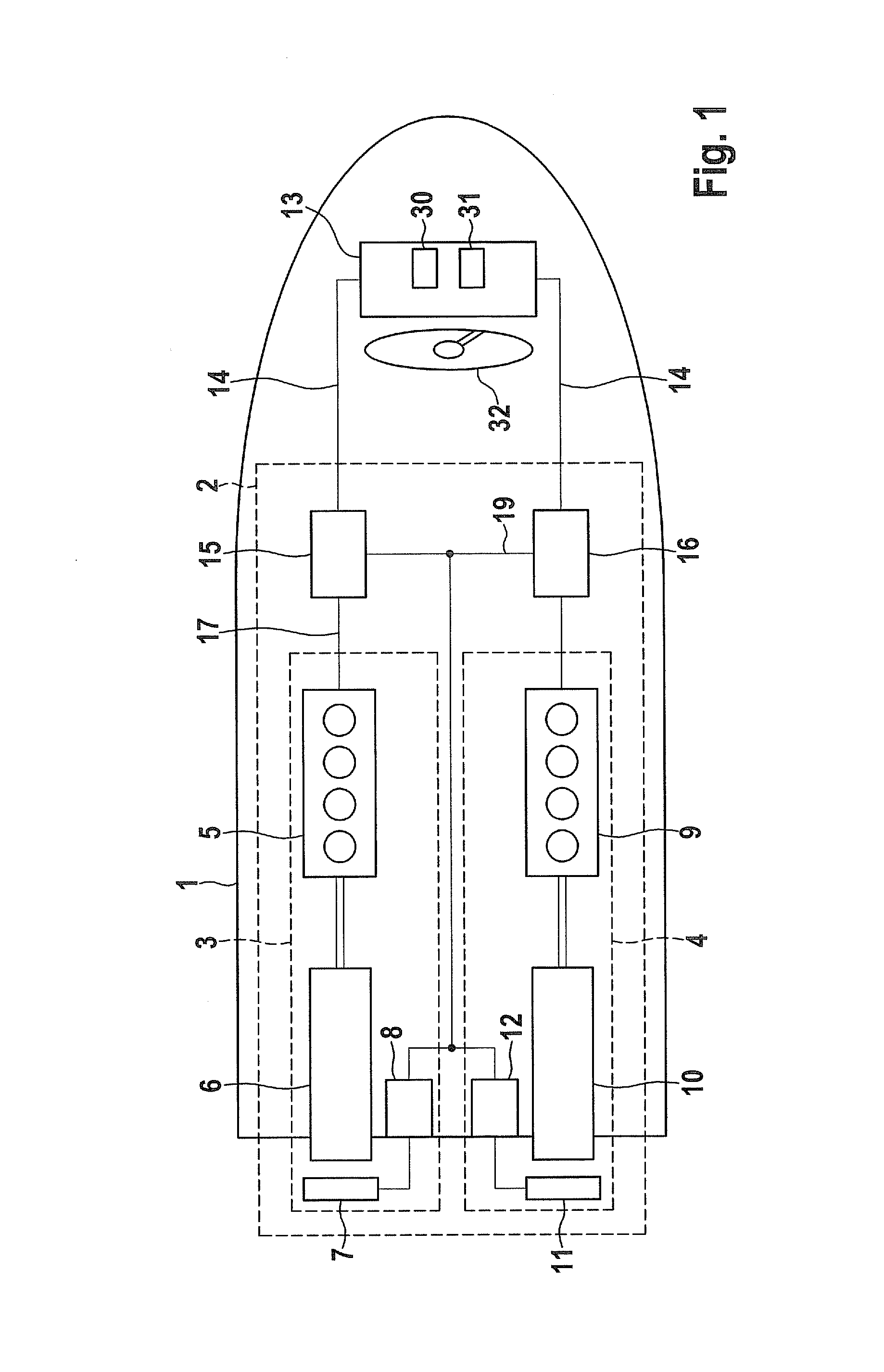 Method for controlling a drive system in a motor boat