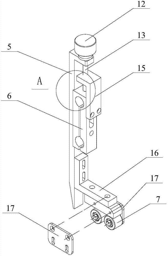 Paper bag head card machine and paper bag head card conveying device thereof