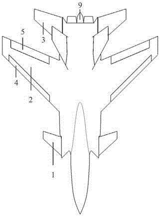 Aerodynamic configuration of three-surface aircraft