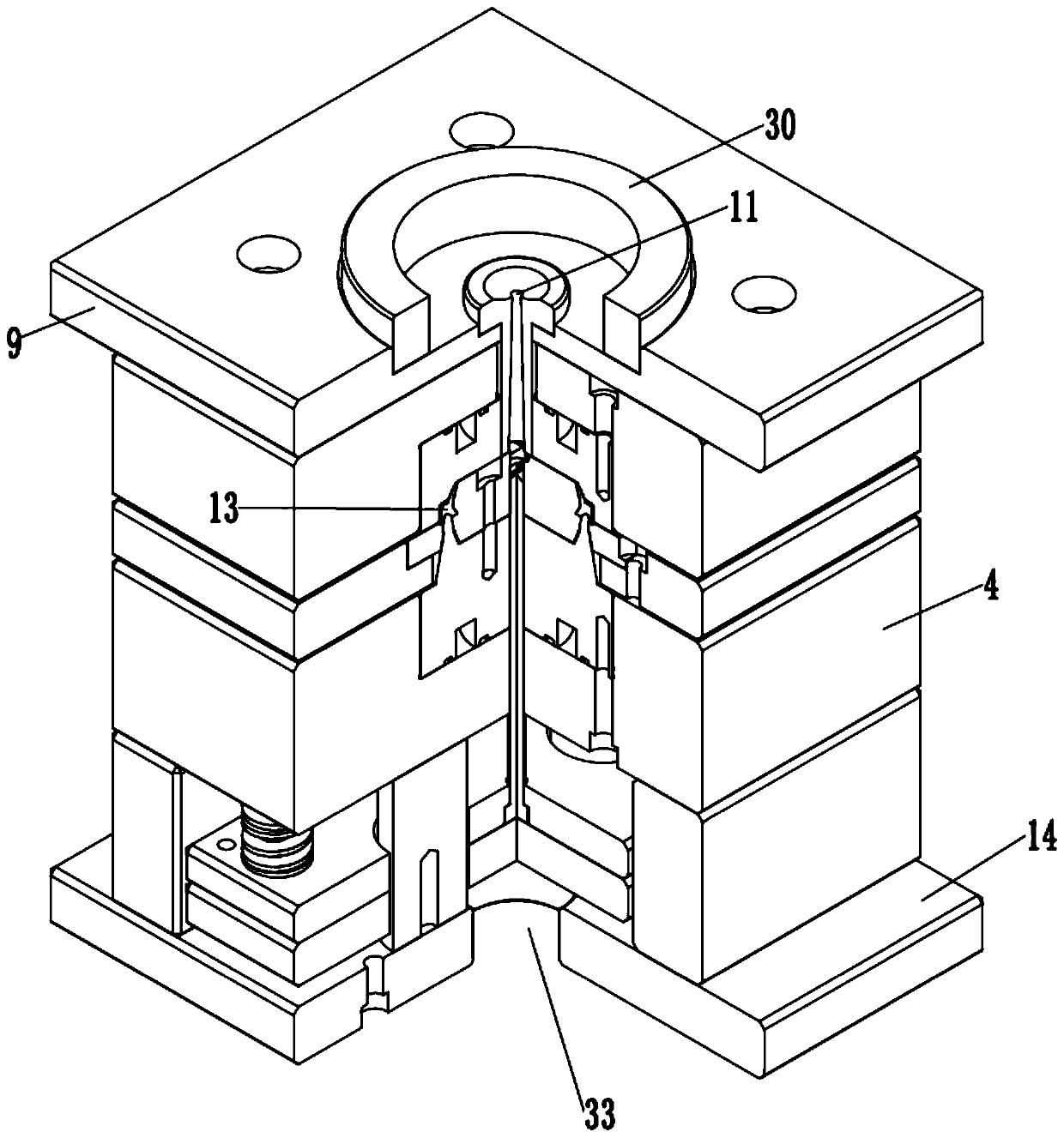 Mould for processing skeleton seal ring