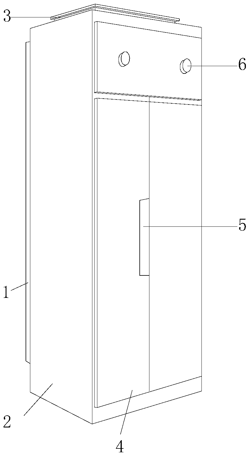 An electrical cabinet with segmented self-locking and fixed circuit units