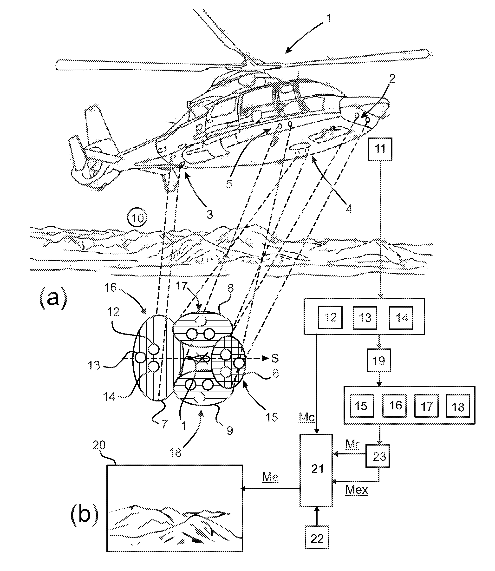 Method of assisting in the navigation of a rotorcraft by dynamically displaying a representation of the outside world constructed in flight in instantaneous and/or deferred manner