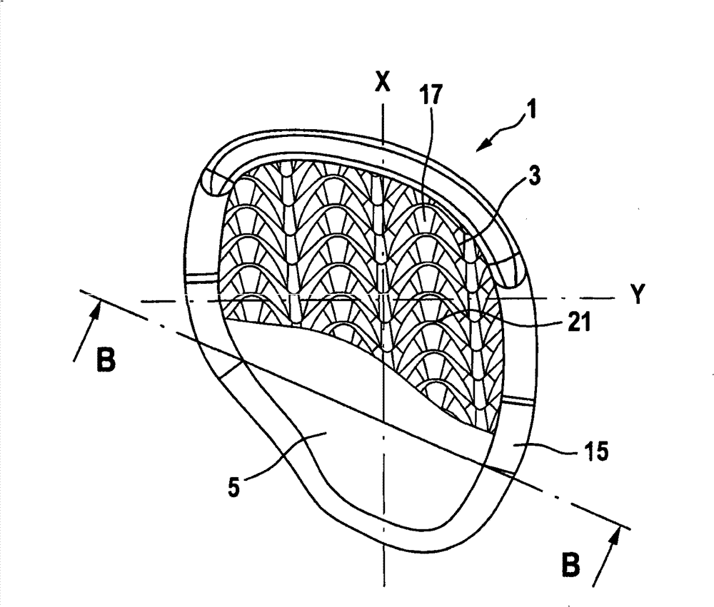 A cushioning pad for a human foot, an insole and a shoe comprising the pad, and a method for the manufacture of the insole