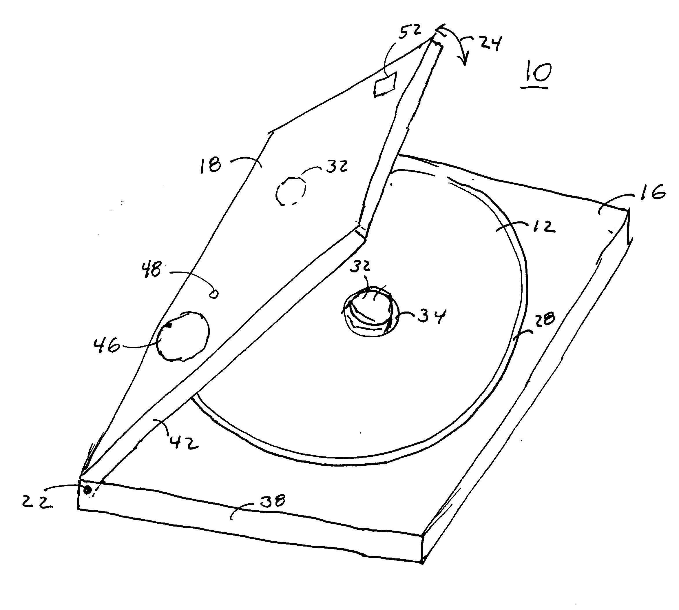 Protective housing assembly, and associated method, for optical storage media