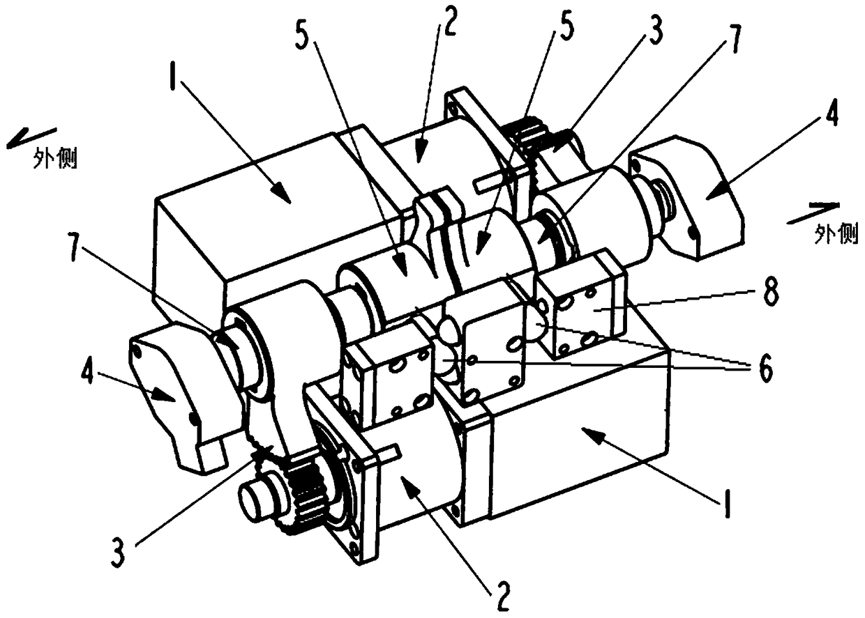 Double-gear-shifting motor executing mechanism for mechanical automatic transmission