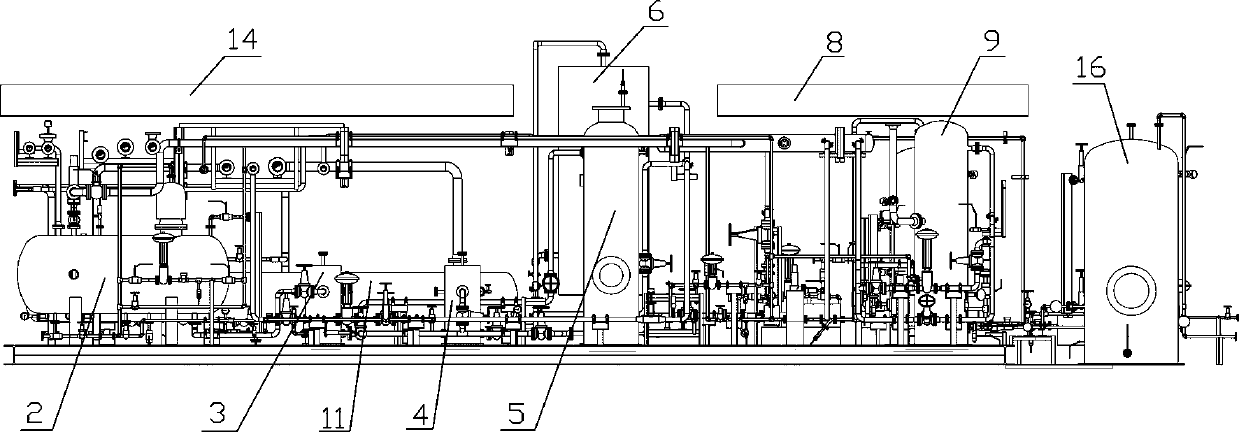 Natural gas deacidification module