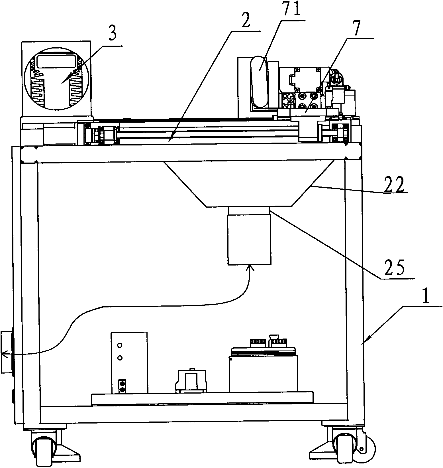 Laser cutting machine structure