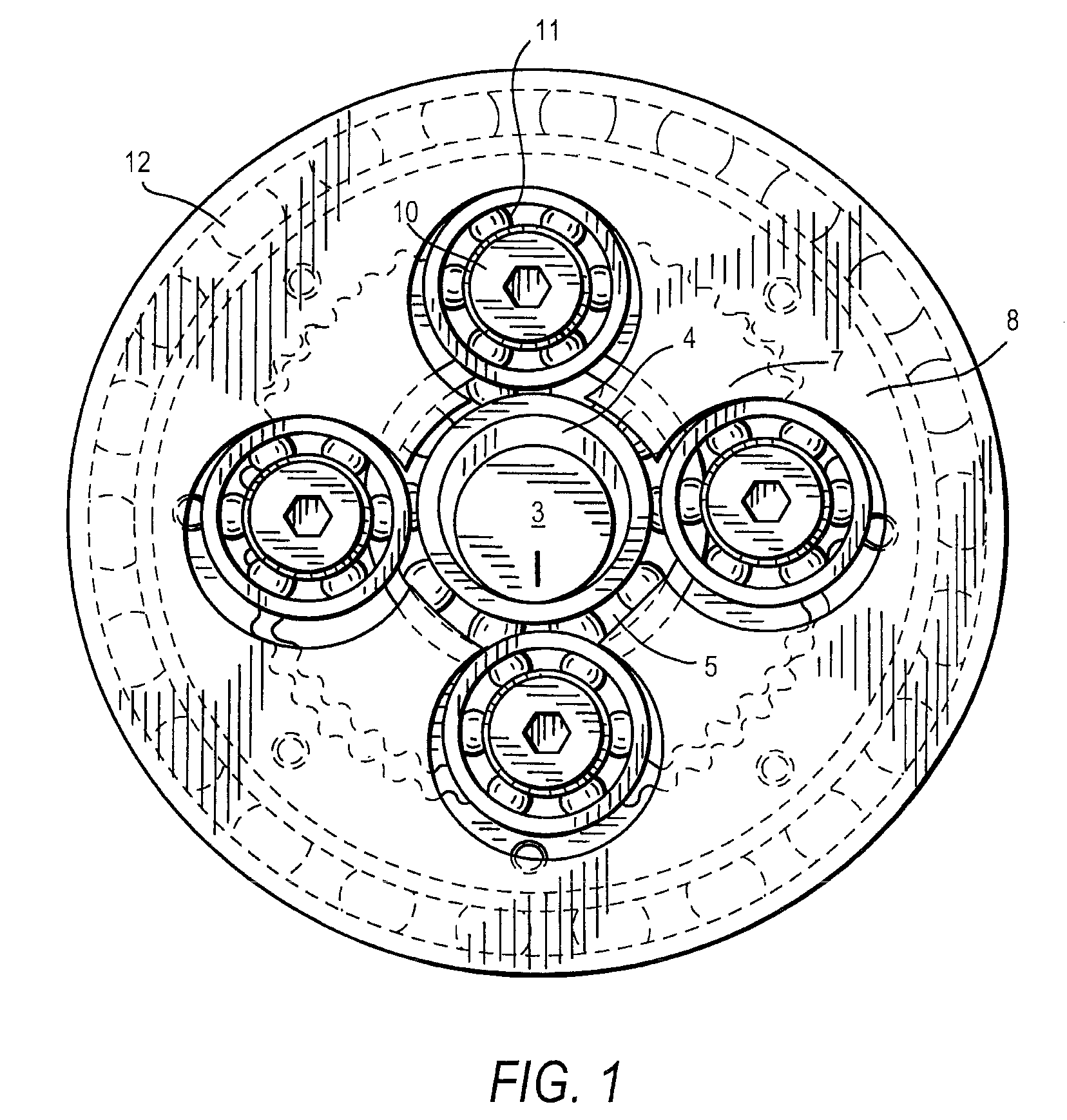 Eccentric gear mechanism and method of transfering turning force thereby