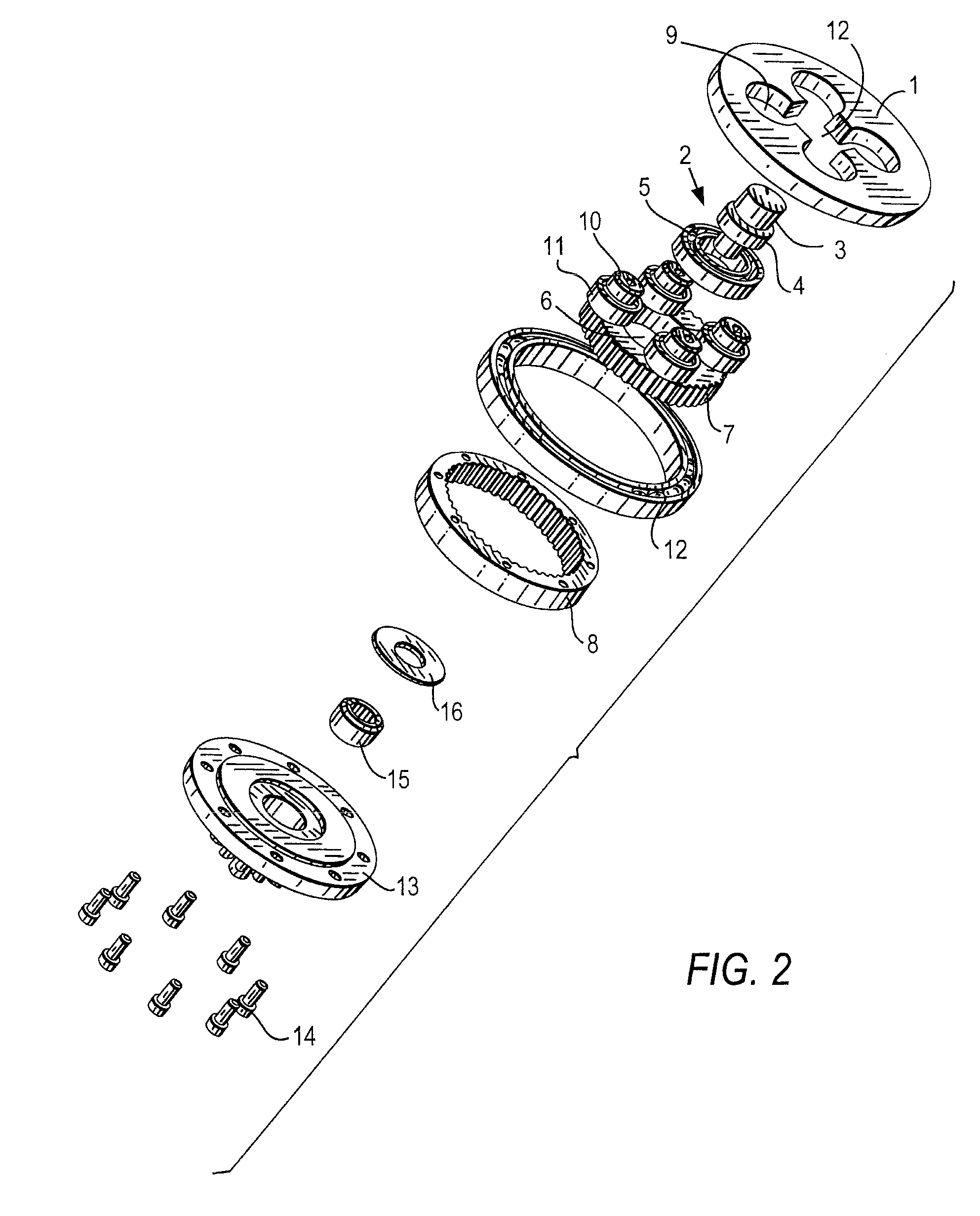 Eccentric gear mechanism and method of transfering turning force thereby
