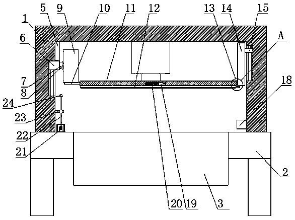 Device and method for auxiliary cleaning of sheet metal part processing platform