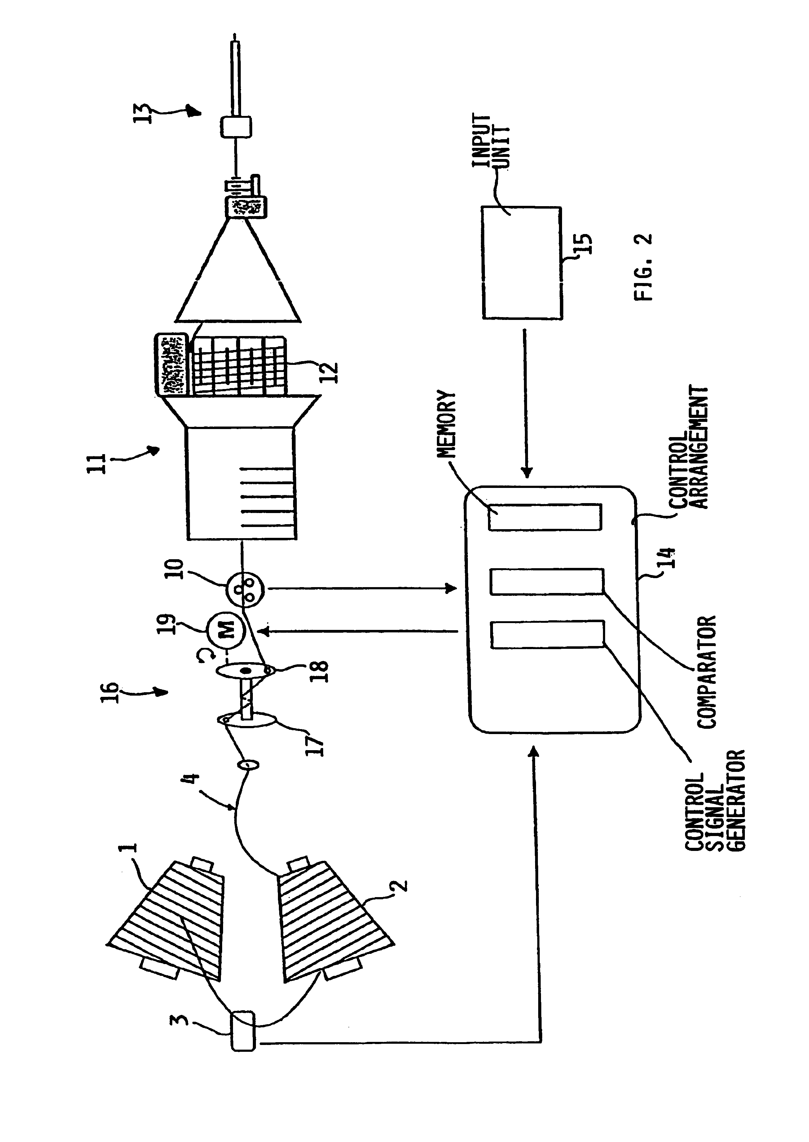 Method and apparatus for variably braking the weft thread between a supply spool and a thread store in a loom