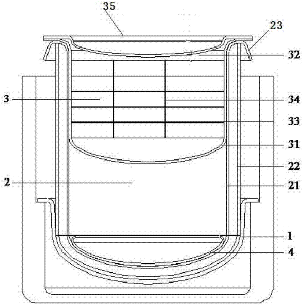 Low-heat-leakage and low-temperature container