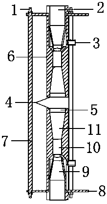 Double-fluid impinging jet type micro-nano bubble generation method and device