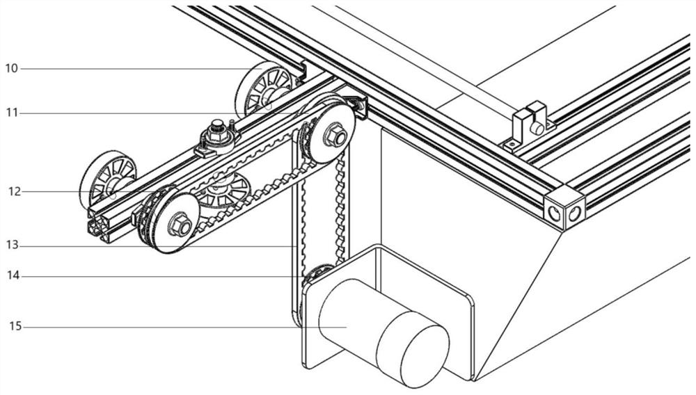 Photovoltaic panel cleaning machine with two-degree-of-freedom structure