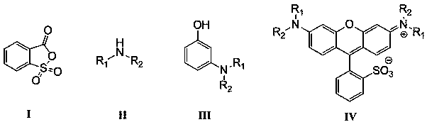 Synthesis process of sulfonic-group rhodamine compound