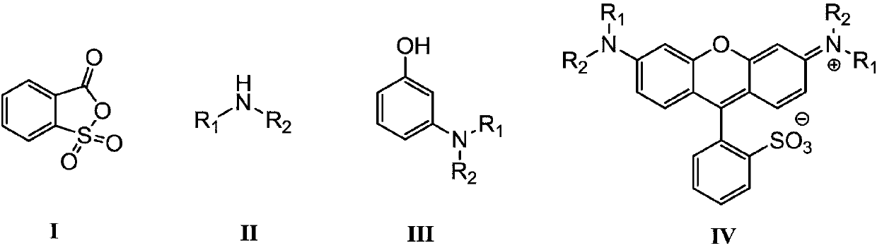 Synthesis process of sulfonic-group rhodamine compound