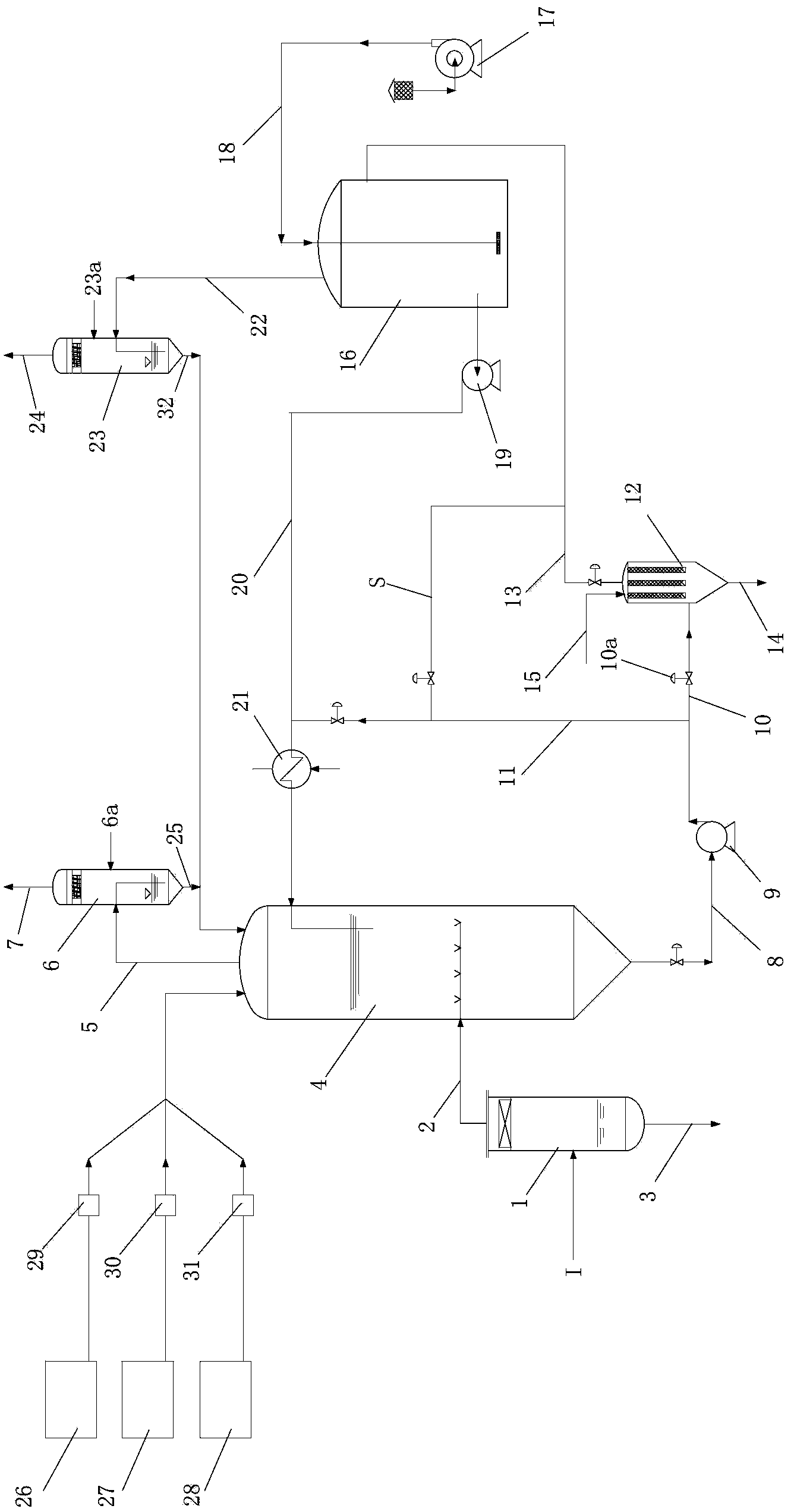 Treatment system and treatment method for removing hydrogen sulfide from acid gas