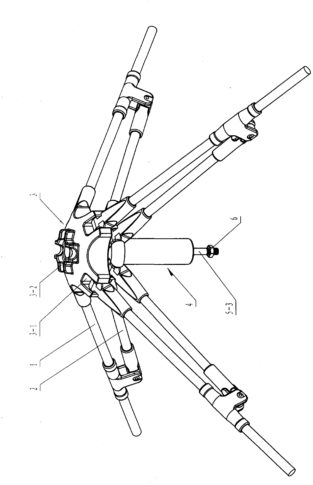 Tent roof supporting structure of tent