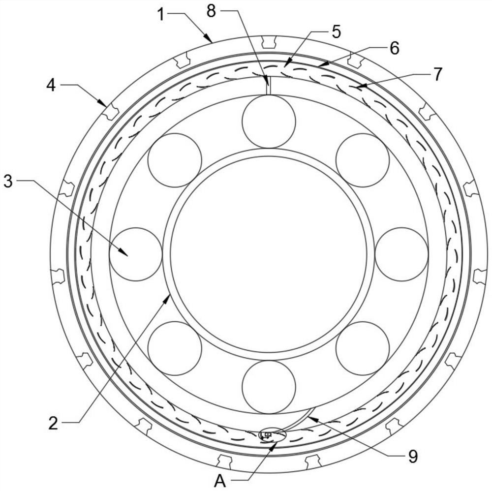 Self-sealing lubricating high-temperature rolling bearing and manufacturing method thereof