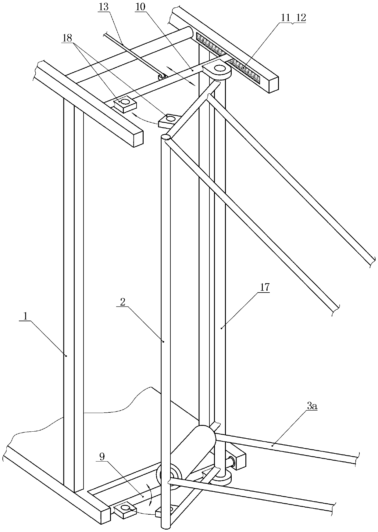 A field harvesting variable-amplitude conveying device