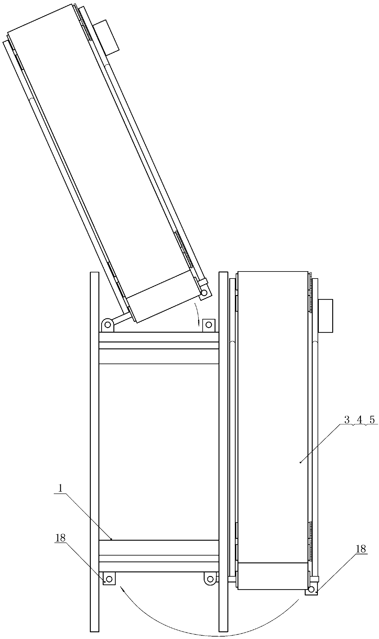 A field harvesting variable-amplitude conveying device