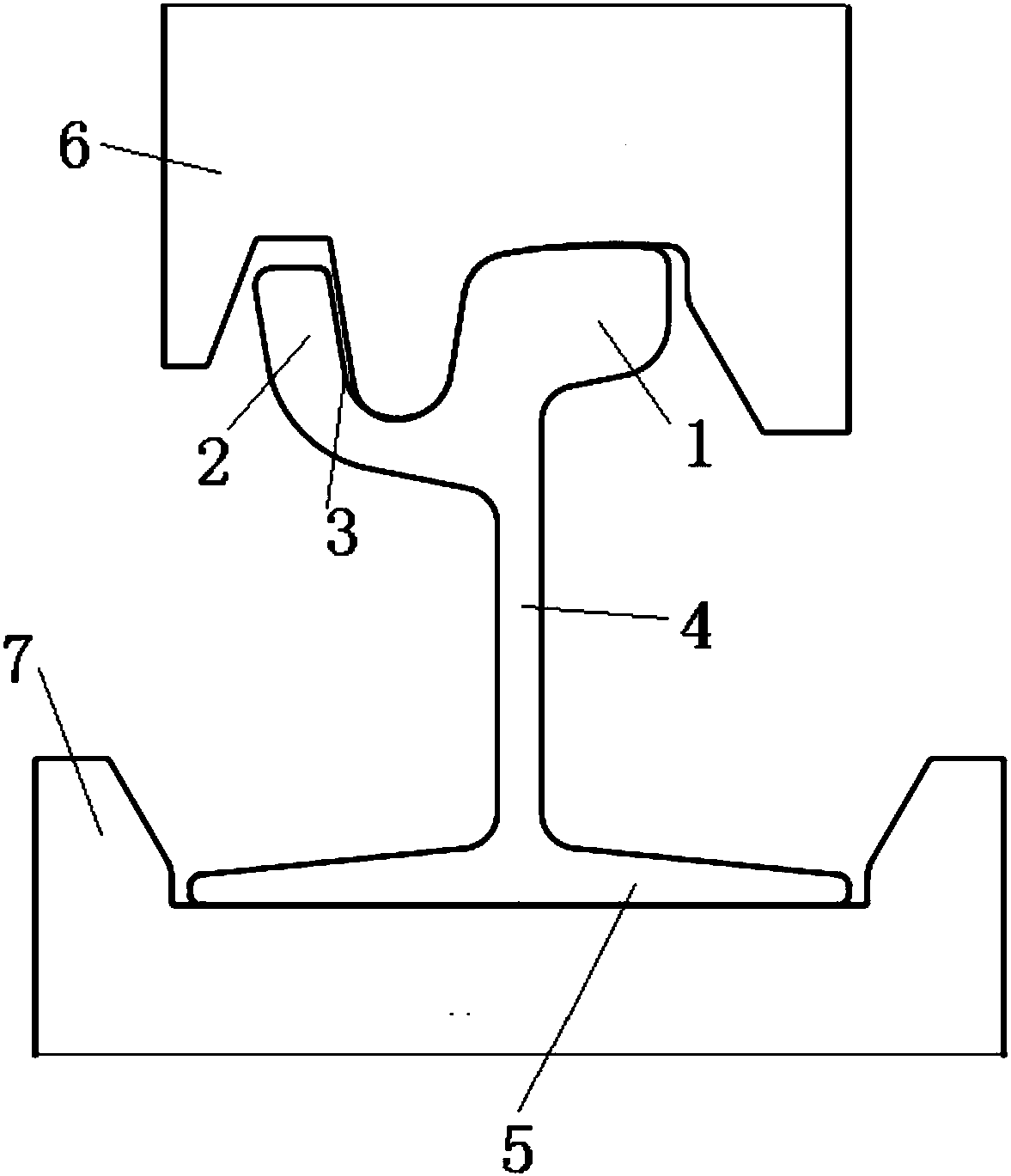 Groove rail straightening structure