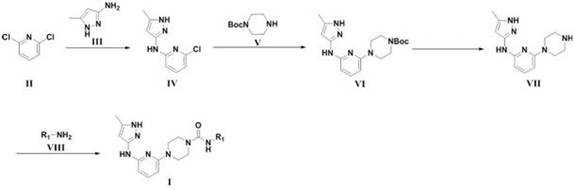 N-(5-methyl-1H-pyrazol-3-yl) pyridine-2-amine compound and preparation method thereof