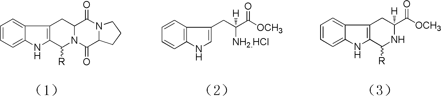 Method for synthesizing tetrahydro-beta-carboline diketopiperazine compound