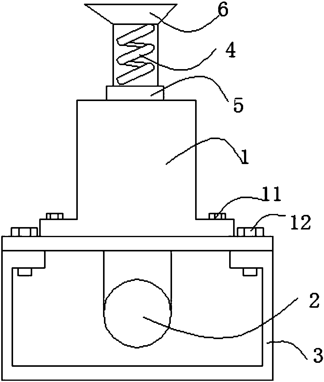 Grain breaking apparatus with spring hose inlets