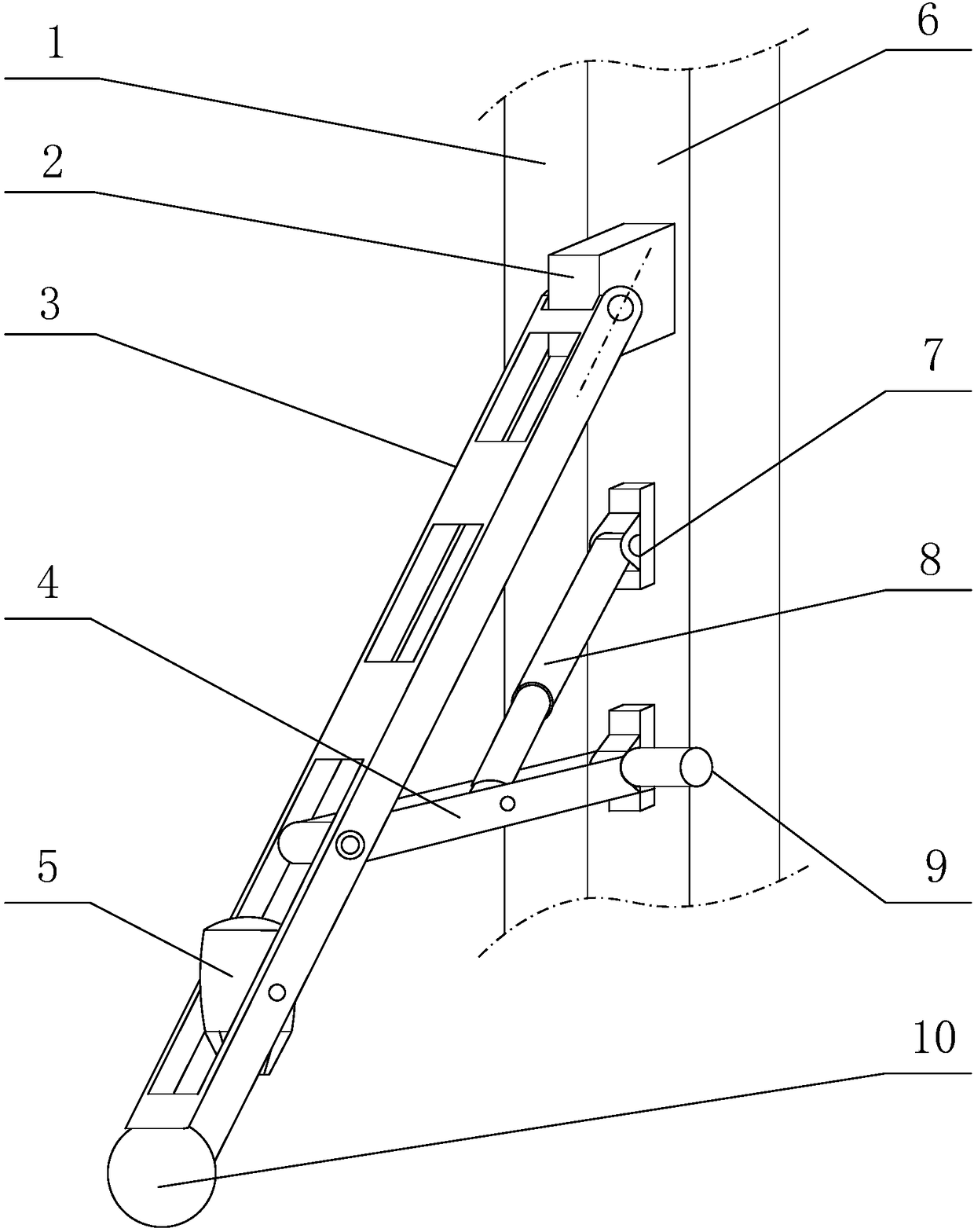 Attitude-adjustable rocket recycling support