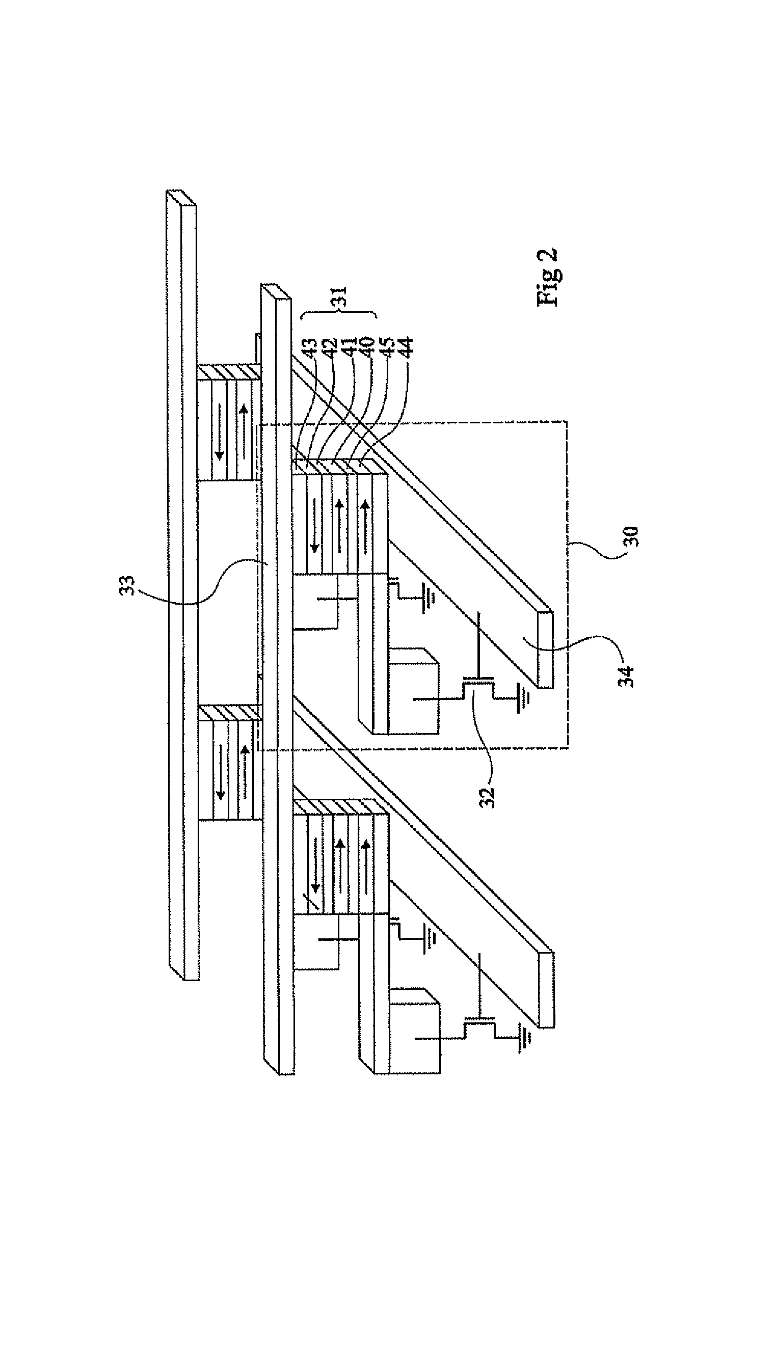 Magnetic memory with spin-polarized current writing, using amorphous ferromagnetic alloys, writing method for same