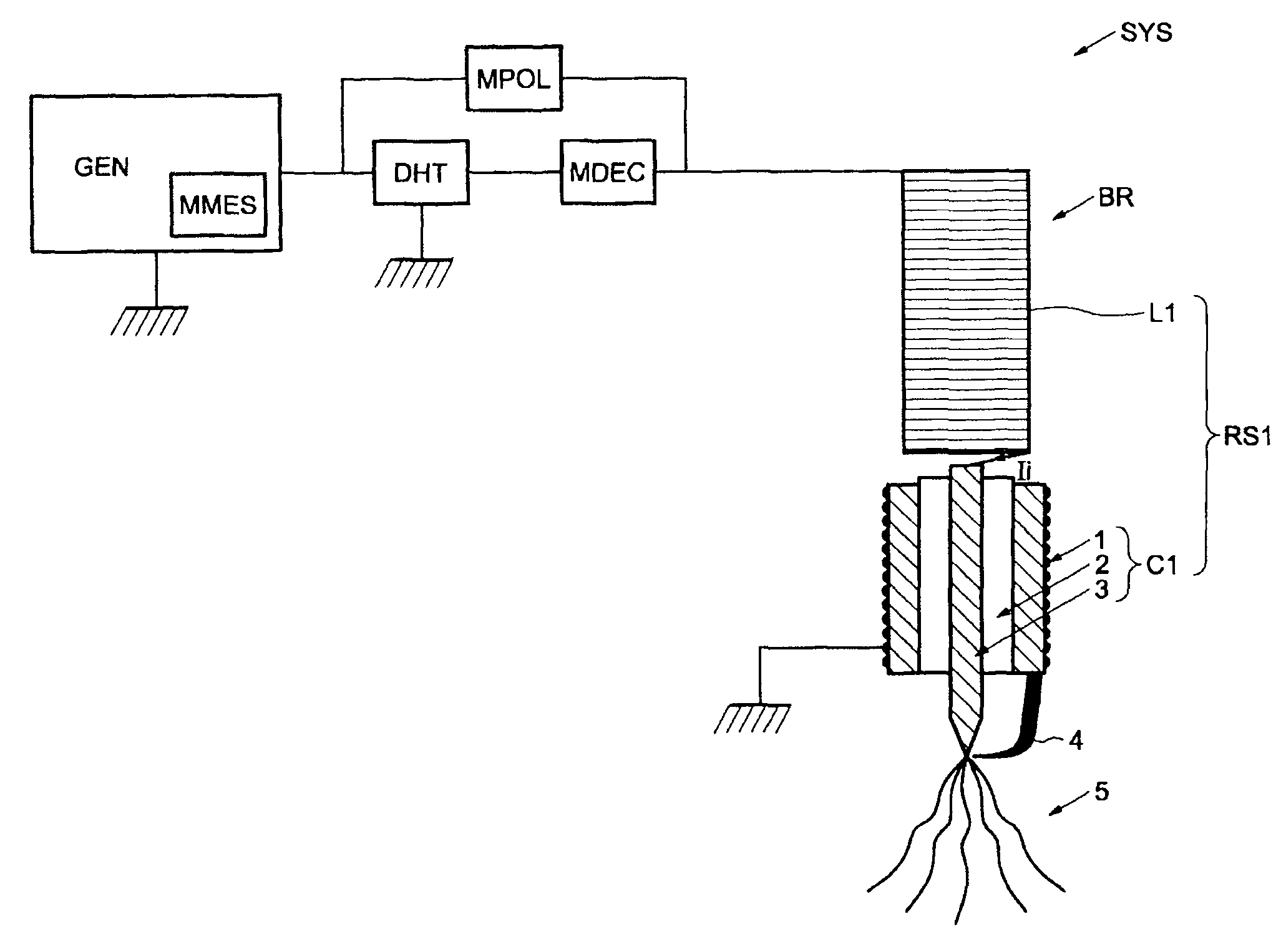 Method for measuring an ionization current of a spark plug of the type with resonant structure and corresponding device