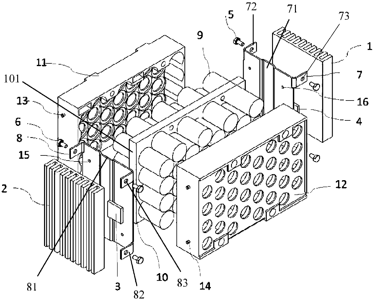 Heat management assembly for battery module, battery module and vehicle