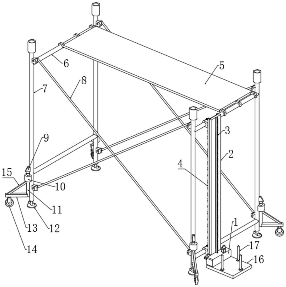 Climbing device of construction machinery