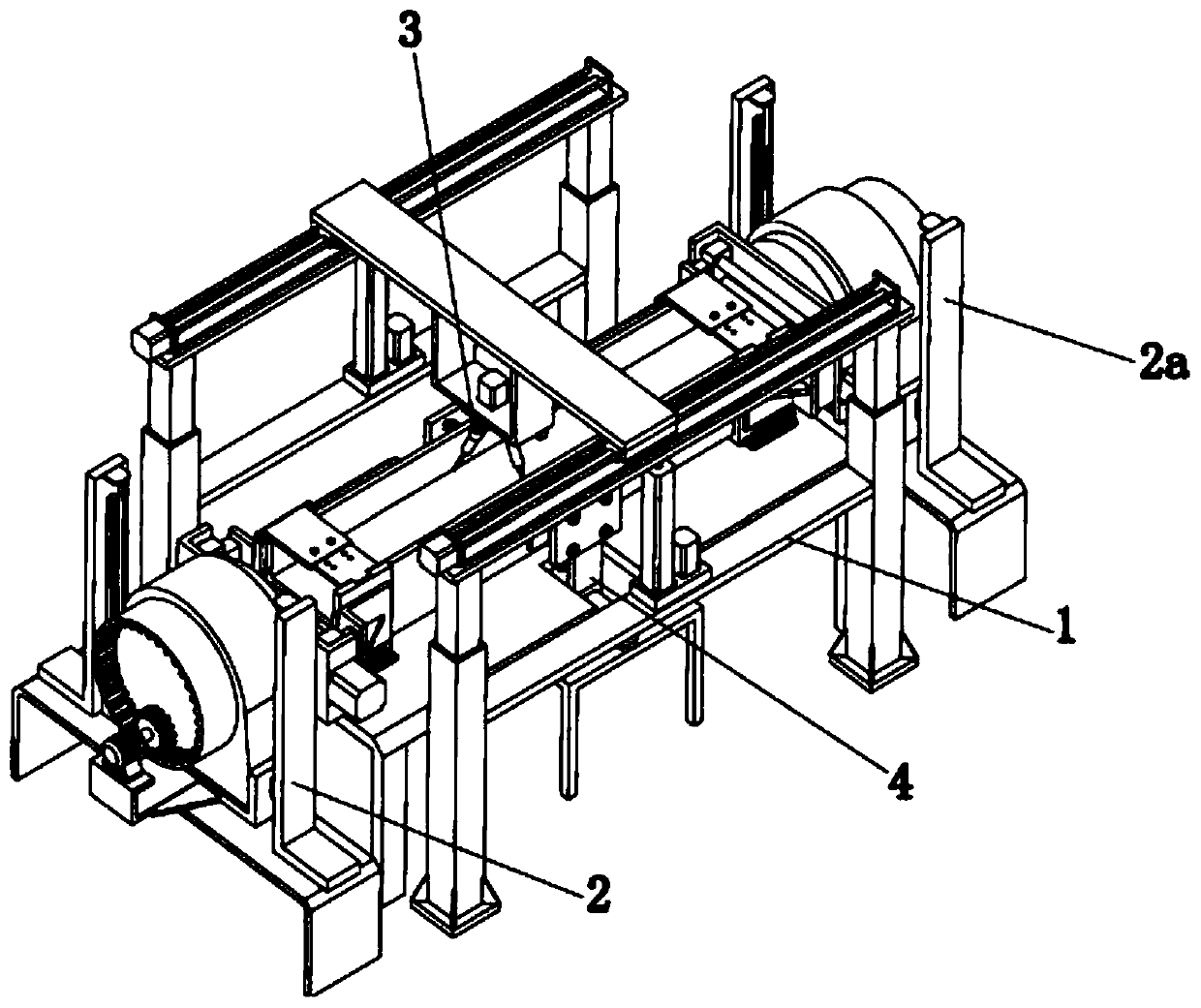 A working method of an h-shaped steel automatic welding device