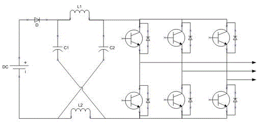 Through physical separation-type Z-source inverter with high booster multiple