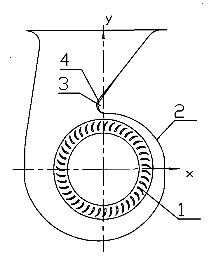 Volute tongue with bionic structure and volute using same