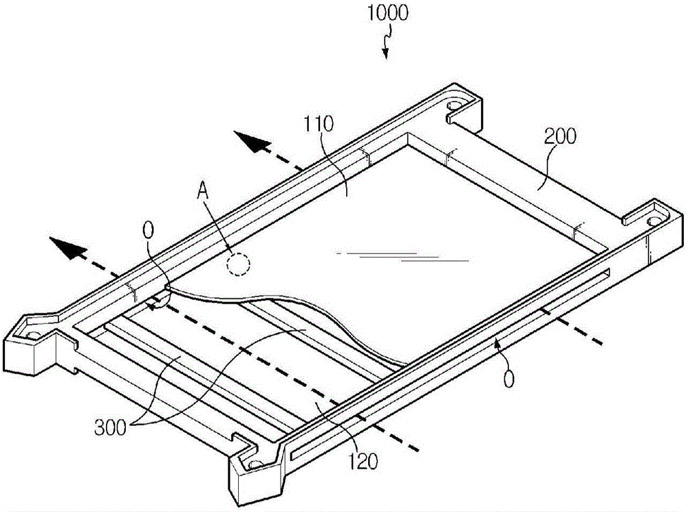 Frame for secondary battery and battery module comprising same