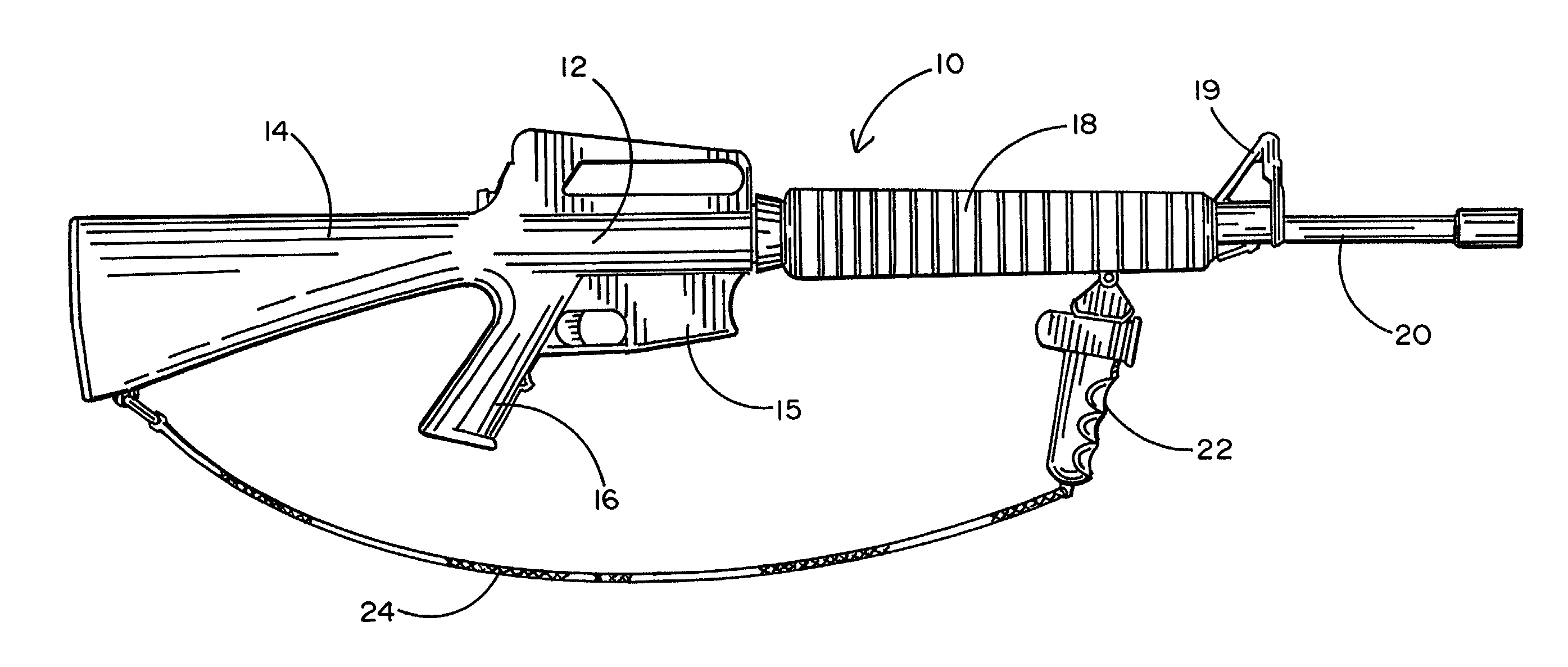 Electrical discharge weapon for use as forend grip of rifles