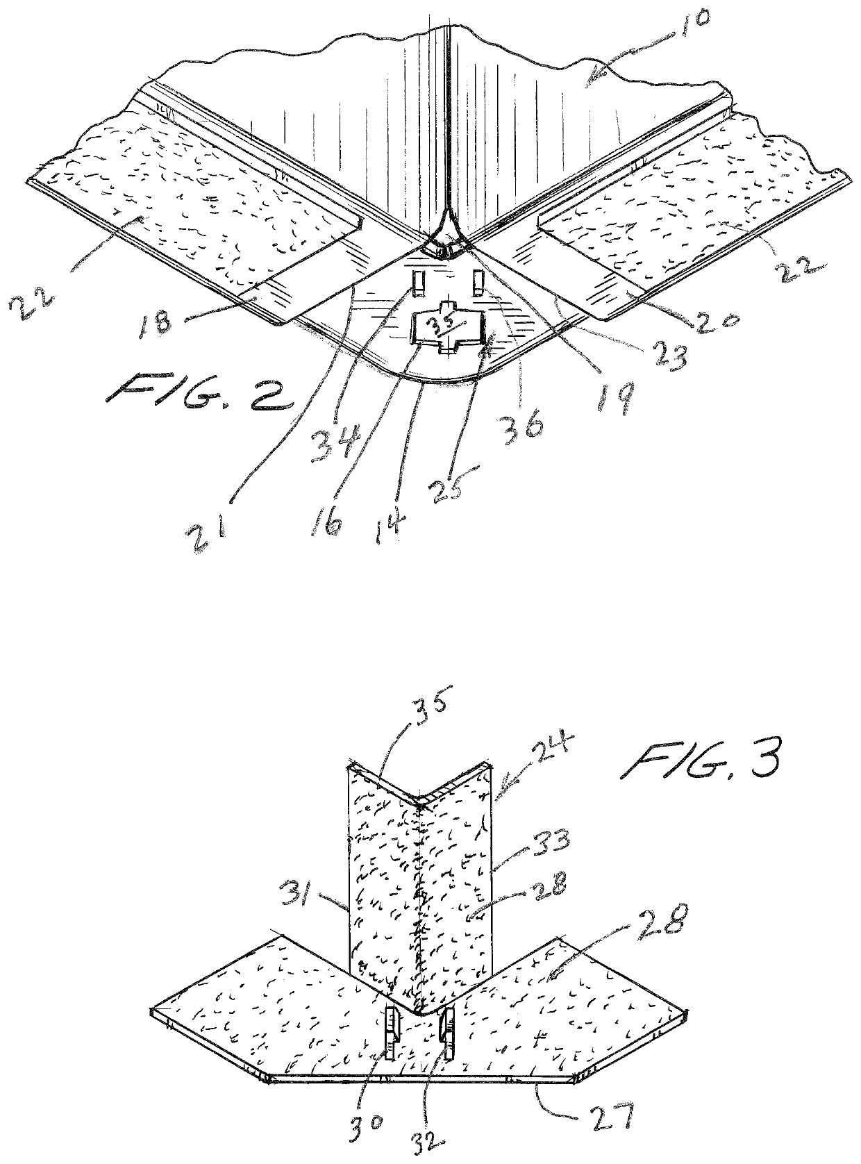 Corner seal device for ductwork for conditioned air and method of assembly of such ductwork to prevent air leaks