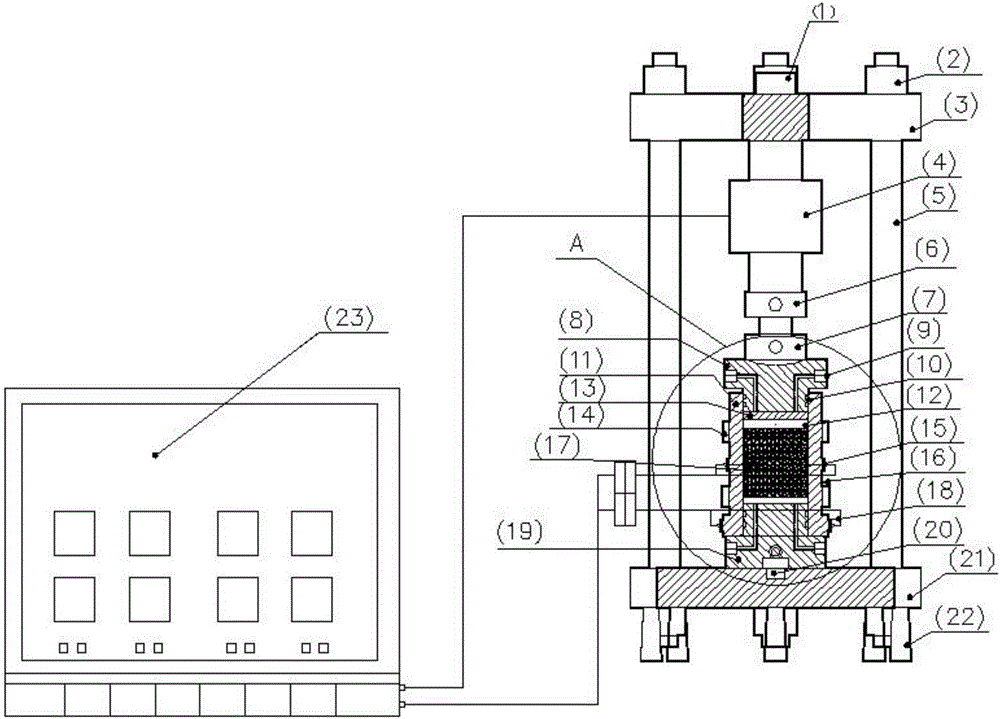 Bentonite two-way swelling force measuring instrument