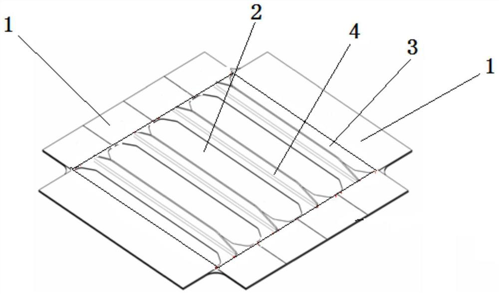 A composite material reinforced wall plate shear test piece