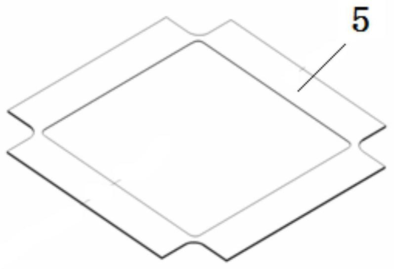 A composite material reinforced wall plate shear test piece