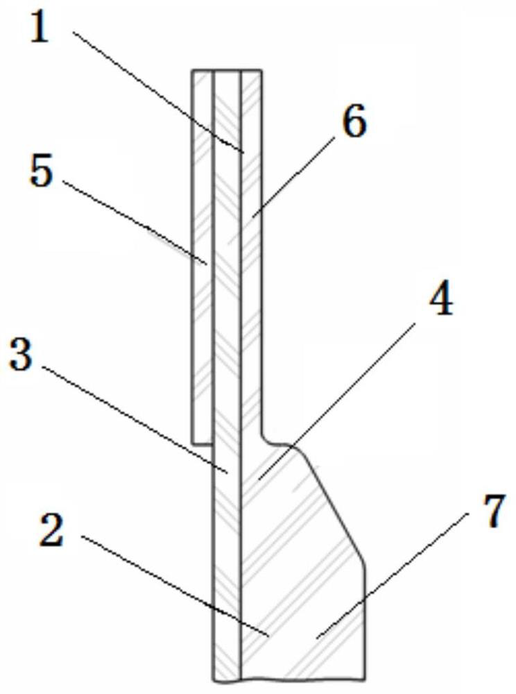 A composite material reinforced wall plate shear test piece