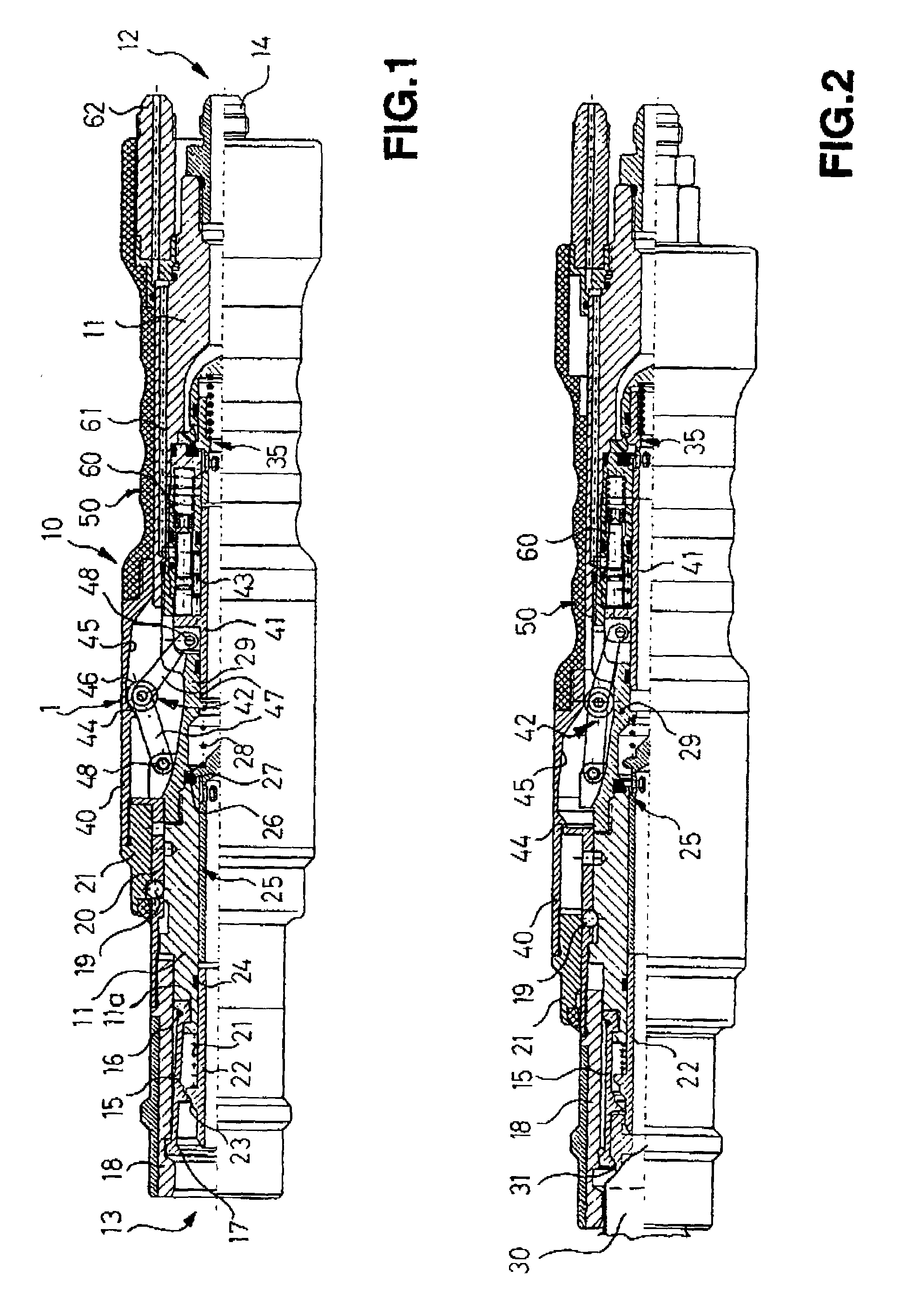 Actuation device, especially on a rapid-action reception coupling